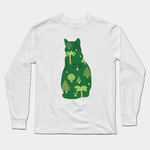 Forest cat Long Sleeve T-Shirt by DoctorBillionaire